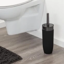 Sealskin Bloom Toiletborstel Met Houder Vrijstaand - Zwart -Badkamerproducten Winkel 1200x1200 884