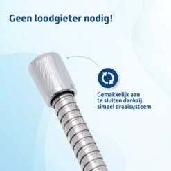 Saqu Express Doucheslang 150 Cm - Chroom -Badkamerproducten Winkel 1200x1200 92