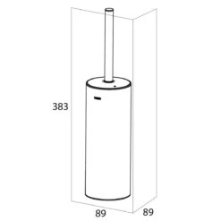 Tiger Noon Toiletborstel Met Houder Vrijstaand - Zwart -Badkamerproducten Winkel 1200x1200 942