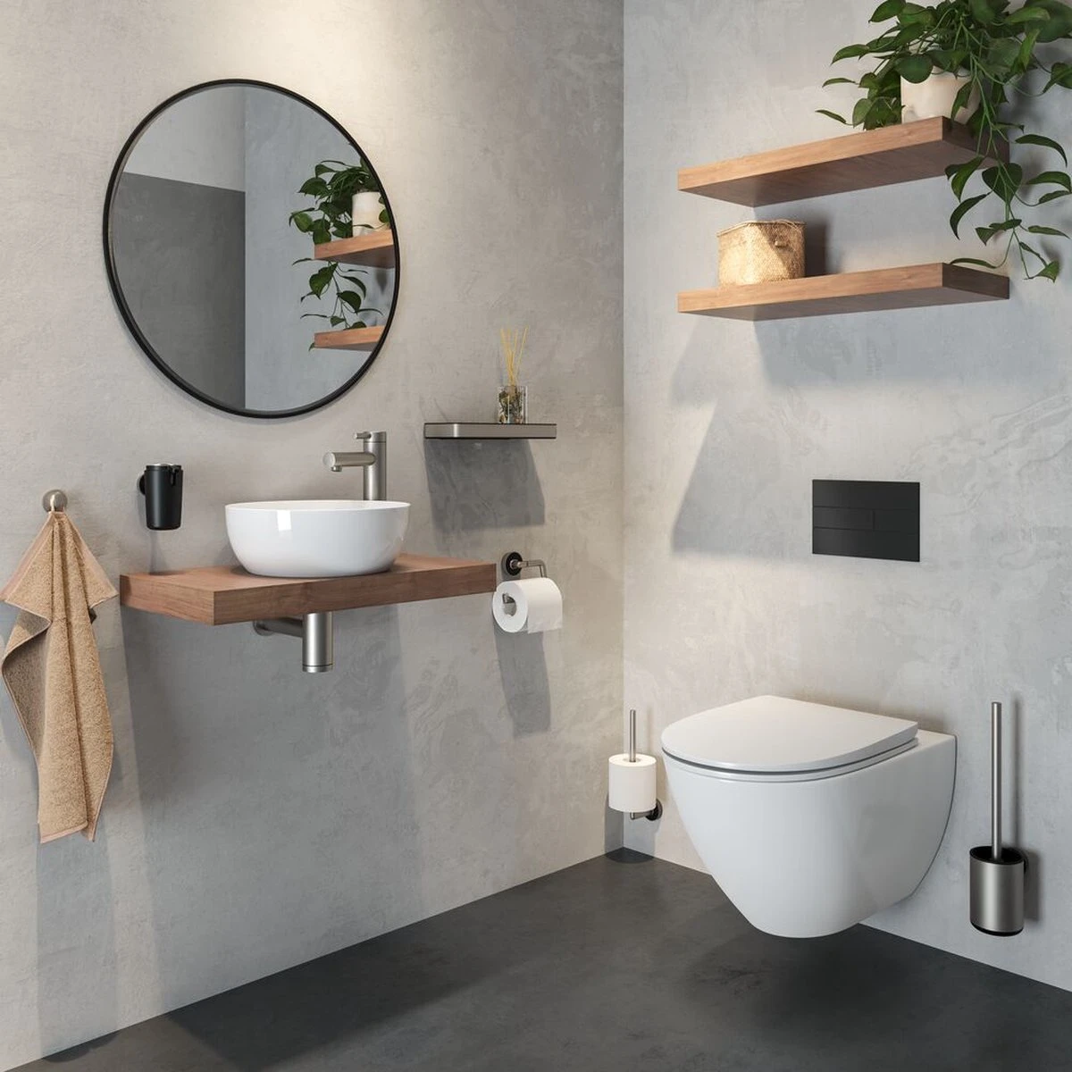 Tiger Cooper - Toiletborstel Met Houder - RVS Geborsteld / Zwart 7 Tiger Cooper - Toiletborstel Met Houder - RVS Geborsteld / Zwart - Afbeelding 5