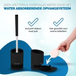 WITTS WC Borstel Met Houder - Staand Of Hangend – Mat Zwart - Incl. Absorberende Pad -Badkamerproducten Winkel 1200x1200 965