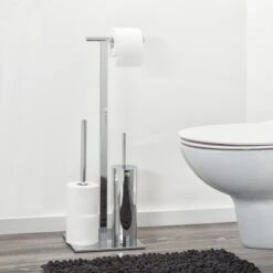 Sealskin Square Toiletbutler Vrijstaand - Toiletborstel Met Houder - Toiletrolhouder Zonder Klep - Reserverolhouder - Chroom -Badkamerproducten Winkel 1200x1200 979