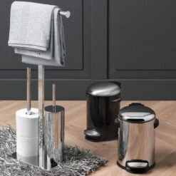 Sealskin Square Toiletbutler Vrijstaand - Toiletborstel Met Houder - Toiletrolhouder Zonder Klep - Reserverolhouder - Chroom -Badkamerproducten Winkel 1200x1200 980