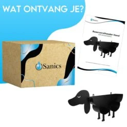 Sanics Reserverolhouder Vrijstaand - Hangend - Wandhouder - Hond - Zwart - Dier -Badkamerproducten Winkel 1200x1200 998