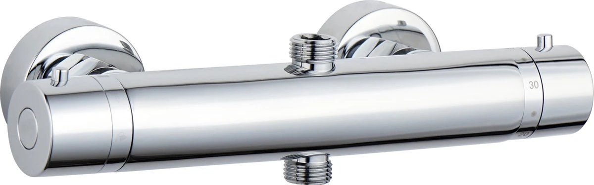 4bathroomz® Regendouche Chroom Met Thermostaatkraan - 20cm Douchekop 5 4bathroomz® Regendouche Chroom Met Thermostaatkraan - 20cm Douchekop - Afbeelding 3