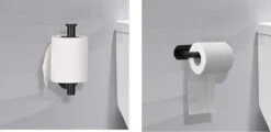 SIEPS RVS WC Rolhouder - Toiletrolhouder - Zelfklevend Zonder Boren - Zwart -Badkamerproducten Winkel 1200x583 1