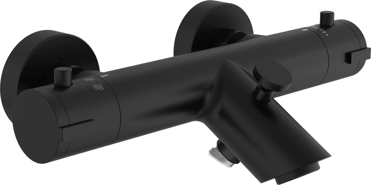 SCHÜTTE London Thermostatische Badkraan - Hartafstand 150 Mm - Zwart Mat 3 SCHÜTTE London Thermostatische Badkraan - Hartafstand 150 Mm - Zwart Mat