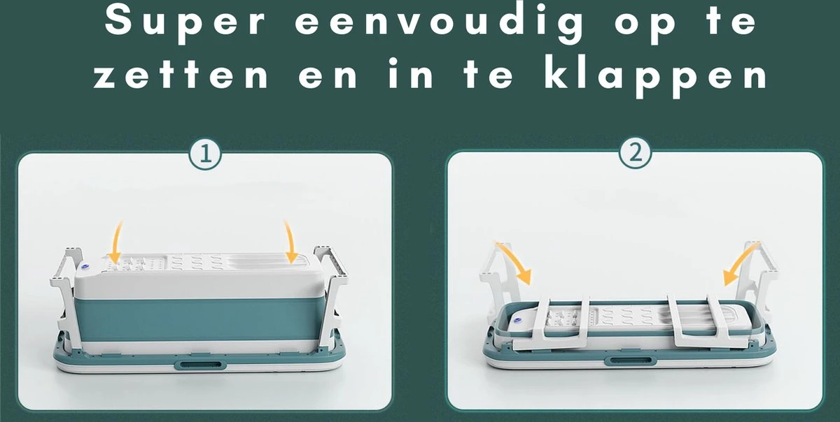 Livista® - Opvouwbaar Bad - Blauw - Zitbad - Inklapbaar - Bath Bucket - 150 CM LANG - XL - Incl. Thermometer & Onderwater LED Lichten 8 Livista® - Opvouwbaar Bad - Blauw - Zitbad - Inklapbaar - Bath Bucket - 150 CM LANG - XL - Incl. Thermometer & Onderwater LED Lichten - Afbeelding 6