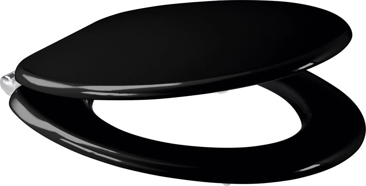 Casaria Wc-bril Met Deksel Sluitingsmechanisme Toiletzitting MDF Zwart 3 Casaria Wc-bril Met Deksel Sluitingsmechanisme Toiletzitting MDF Zwart