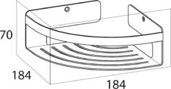 Tiger Caddy - Douchemand Hoek 18,4 Cm - Zwart -Badkamerproducten Winkel 1200x629