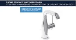 GROHE Essence New Wastafelkraan – Medium - Met Trekwaste - Hard Graphite Geborsteld (mat Antraciet) - 23462AL1 -Badkamerproducten Winkel 1200x646