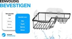 STRICX Doucherekhoek 2 Laags Zwart - Zonder Boren - Zelfklevend Doucherek - Doucherek - Doucherek Voor Badkamer/ Keuken - Doucherek Met Plakstrip - Keukenrek Met Plakstrip - Badrek Douche – Doucherek Hoekvorm - Badkamerrek Douchemandje 14 STRICX Doucherekhoek 2 Laags Zwart - Zonder Boren - Zelfklevend Doucherek - Doucherek - Doucherek Voor Badkamer/ Keuken - Doucherek Met Plakstrip - Keukenrek Met Plakstrip - Badrek Douche – Doucherek Hoekvorm - Badkamerrek Douchemandje -Badkamerproducten Winkel 1200x652 1