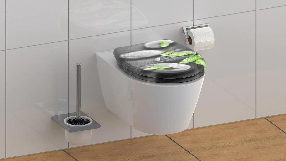 SCHÜTTE WC-Bril 82374 STONE - Duroplast - Soft Close - Afklikbaar - RVS-Scharnieren - Decor - 3-zijdige Print 8 SCHÜTTE WC-Bril 82374 STONE - Duroplast - Soft Close - Afklikbaar - RVS-Scharnieren - Decor - 3-zijdige Print - Afbeelding 6