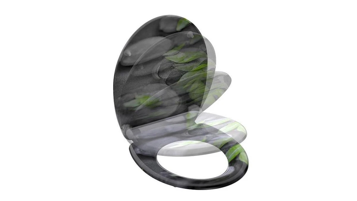 SCHÜTTE WC-Bril 82374 STONE - Duroplast - Soft Close - Afklikbaar - RVS-Scharnieren - Decor - 3-zijdige Print 10 SCHÜTTE WC-Bril 82374 STONE - Duroplast - Soft Close - Afklikbaar - RVS-Scharnieren - Decor - 3-zijdige Print - Afbeelding 8