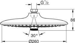 GROHE Euphoria 260 Hoofddouche - Regendouche ø 26 Cm - Eco - Met 3 Stralen - Chroom -Badkamerproducten Winkel 1200x695