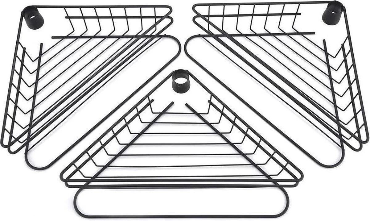 SensaHome Telescopisch Douche Rek Met 4 Lagen - Verstelbaar Bad / Douche Hoekrek Opbergrek - Uitschuifbaar Van 145-250 Cm - Zwart 4 SensaHome Telescopisch Douche Rek Met 4 Lagen - Verstelbaar Bad / Douche Hoekrek Opbergrek - Uitschuifbaar Van 145-250 Cm - Zwart - Afbeelding 2