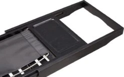 ACAZA Badrekje - Uitschuifbare Bamboe Bad Brug (Min 70 Cm - Max 105cm) - Verstelbare Plank Voor In Bad Met Tablet Houder - Zwart -Badkamerproducten Winkel 1200x747 1