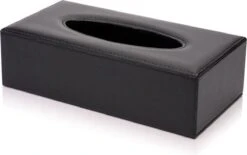 Merkloos Decopatent® Tissue Box Kunstleer - Tissues Tissuedoos - Luxe Doos Voor Servetten - Zakdoekjeshouder - Tissue Box Houder - Zwart -Badkamerproducten Winkel 1200x754 1