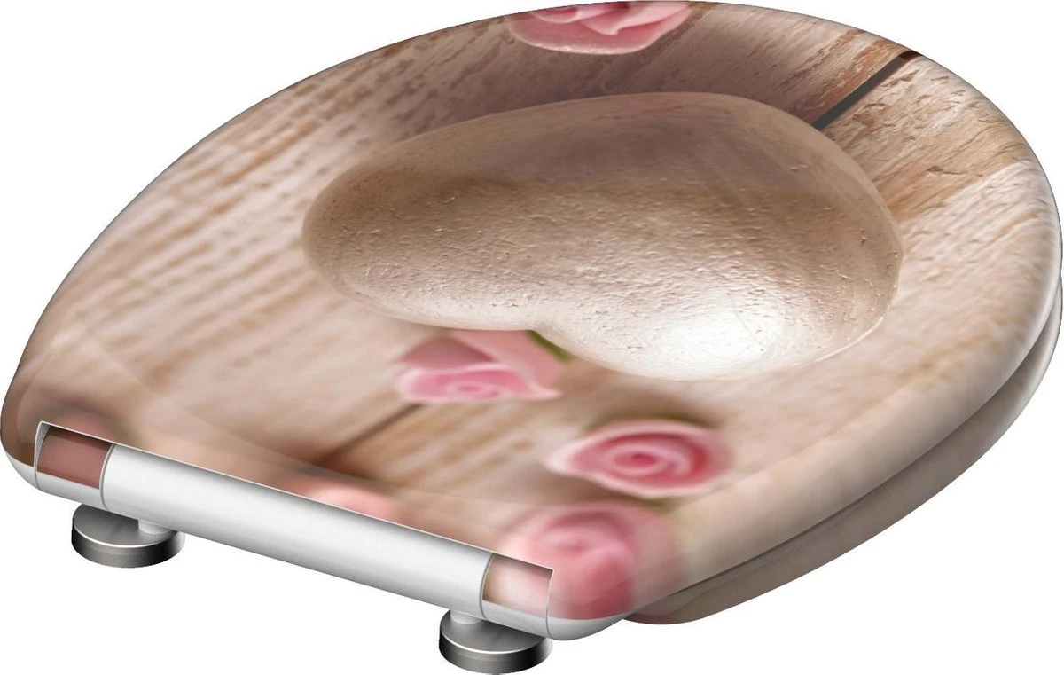 SCHÜTTE WC-Bril 82370 ROMANTIC - Duroplast - Soft Close - Afklikbaar - RVS-Scharnieren - Decor - 3-zijdige Print 9 SCHÜTTE WC-Bril 82370 ROMANTIC - Duroplast - Soft Close - Afklikbaar - RVS-Scharnieren - Decor - 3-zijdige Print - Afbeelding 7