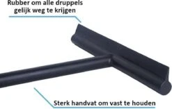 Douche Wisser Met Zuignap - Zwart - Raam Wisser - Raam Trekker - Badkamer Trekker - Badkamer Wisser -Badkamerproducten Winkel 1200x763