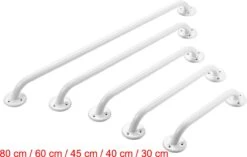 Wandbeugel Izzy Wit Metaal 30 Cm. Handgreep / Wandgreep Voor Badkamer / Douche / Toilet. Toiletbeugel / Badgreep / Douchegreep -Badkamerproducten Winkel 1200x764