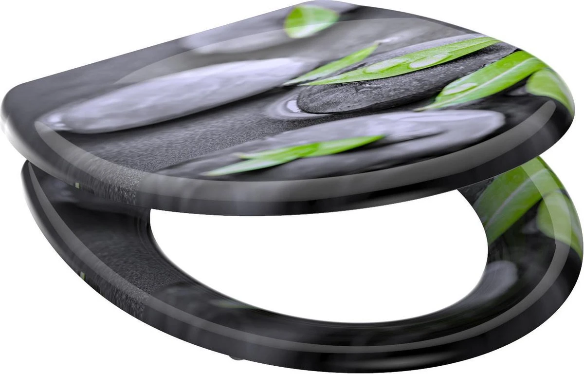 SCHÜTTE WC-Bril 82374 STONE - Duroplast - Soft Close - Afklikbaar - RVS-Scharnieren - Decor - 3-zijdige Print 7 SCHÜTTE WC-Bril 82374 STONE - Duroplast - Soft Close - Afklikbaar - RVS-Scharnieren - Decor - 3-zijdige Print - Afbeelding 5