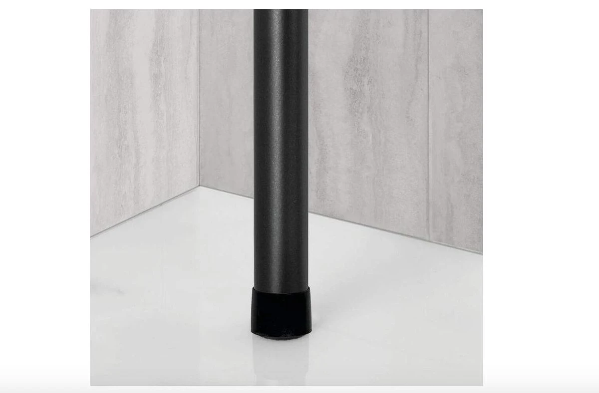 Merkloos Telescopisch Doucherek Zwart Voor Shampoo Staand Zonder Boren Shower Shelf Without Drilling Metal 4 Merkloos Telescopisch Doucherek Zwart Voor Shampoo Staand Zonder Boren Shower Shelf Without Drilling Metal - Afbeelding 2