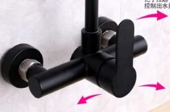 Merkloos Inbouw Wastafelkraan 8654-CB - Muurkraan - RVS - Mat Zwart -Badkamerproducten Winkel 1200x790