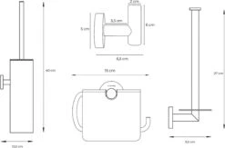 Toiletaccessoireset RVS 4-delig - Luxe Toilet Set - Toiletborstel Met Houder - Toiletrolhouder Met Klep - Reserverolhouder - Handdoekhaak - Zilver - Toiletset -Badkamerproducten Winkel 1200x793