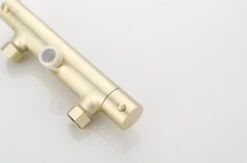 Wesseling & Bos Doucheset - Regendouche Mat Goud Geborsteld - Doucheset Met Thermostaatkraan - Atlanta -Badkamerproducten Winkel 1200x794 1