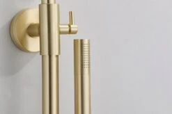 Wesseling & Bos Doucheset - Regendouche Mat Goud Geborsteld - Doucheset Met Thermostaatkraan - Atlanta -Badkamerproducten Winkel 1200x798 1