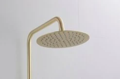 Wesseling & Bos Doucheset - Regendouche Mat Goud Geborsteld - Doucheset Met Thermostaatkraan - Atlanta -Badkamerproducten Winkel 1200x798