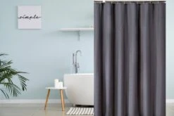 Su.B.dgn Douchegordijn 120x180 Anti Schimmel Polyester Badkamer Douchegordijn Wasbaar Met 12 Ringen | Grijs -Badkamerproducten Winkel 1200x800 9