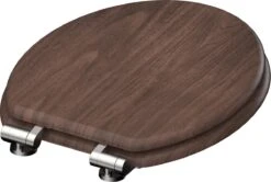 SCHÜTTE WC-Bril 80193 DARK WOOD - MDF-Hout - Soft Close - Verchroomde Scharnieren - Decor - 3-zijdige Print -Badkamerproducten Winkel 1200x805 1