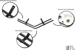 LOFT42 Jef Reserverolhouder - Zwart Metaal - 51x10x13 -Badkamerproducten Winkel 1200x808