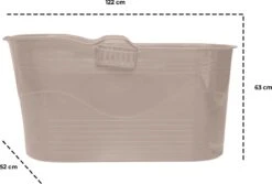 LIFEBATH - Zitbad Mira - Bath Bucket XL - 400L - Ligbad 122 Cm - Costa Rica Sand -Badkamerproducten Winkel 1200x811