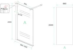 Wiesbaden Eco Inloopdouche + Muurprofiel - 8 Mm Nano - 100 X 200 Cm 20 Wiesbaden Eco Inloopdouche + Muurprofiel - 8 Mm Nano - 100 X 200 Cm -Badkamerproducten Winkel 1200x836