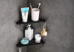 Vannons - Doucherek - Doucherek Hangend - Doucheplankje - Metaal - Set Van 2 - Zwart -Badkamerproducten Winkel 1200x838 3