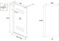 Wiesbaden Eco Inloopdouche + Muurprofiel - 8 Mm Nano - 100 X 200 Cm 25 Wiesbaden Eco Inloopdouche + Muurprofiel - 8 Mm Nano - 100 X 200 Cm -Badkamerproducten Winkel 1200x839