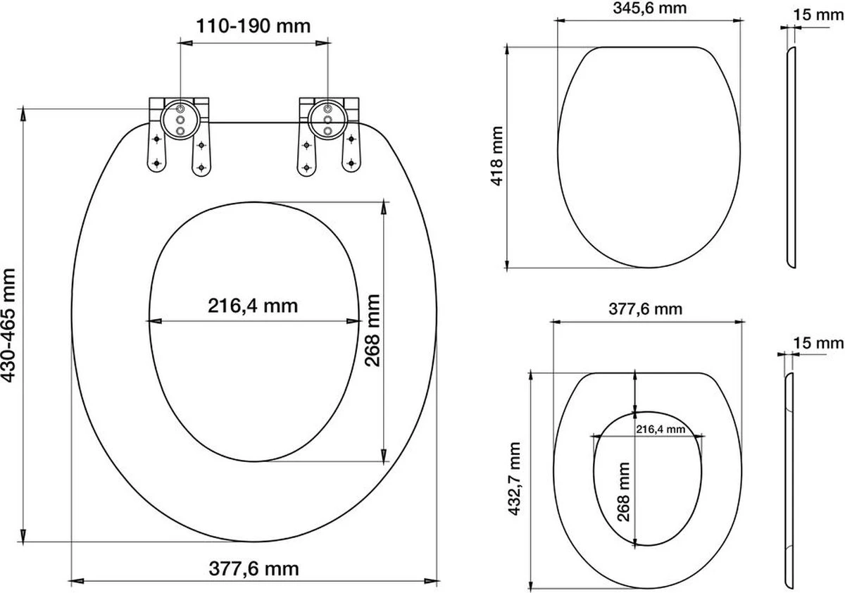Tiger Douglas - Toiletbril - MDF - Walnoot 5 Tiger Douglas - Toiletbril - MDF - Walnoot - Afbeelding 3