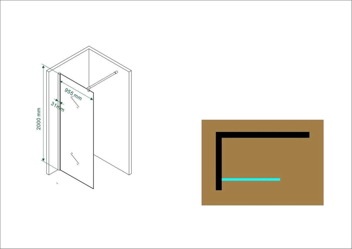 Wiesbaden Eco Inloopdouche + Muurprofiel - 8 Mm Nano - 100 X 200 Cm 7 Wiesbaden Eco Inloopdouche + Muurprofiel - 8 Mm Nano - 100 X 200 Cm - Afbeelding 5