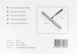 Aquafy Raamwisser RVS - Incl. Douchespons - Douchetrekker Voor Badkamer - Raamwisser Douche - Douchewisser RVS - Luxe Trekker Met Ophanghaak -Badkamerproducten Winkel 1200x852 2