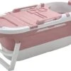 Vonia Opvouwbaar Bad - Zitbad - Bath Bucket - 140 Cm Lang - Inklapbaar Bad - Incl. Badkussen - Roze -Badkamerproducten Winkel 1200x862 2