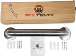 Brute Strength - Handgreep Voor Bad Of Douche - 30 Cm - Wandbeugel - RVS Handgreep - Wandgreep Voor Badkamer - Douche - Toilet - Toiletbeugel - Badgreep - Douchegreep -Badkamerproducten Winkel 1200x883 4