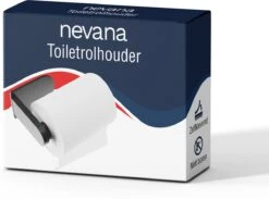 Nevana Toiletrolhouder - WC Rolhouder - Toiletpapier - Papier Rol Houder - Zelfklevend - Zonder Boren - Zwart - RVS -Badkamerproducten Winkel 1200x891