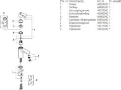 GROHE Eurosmart Cosmopolitan Wastafelkraan - Met EcoJoy - Zonder Waste - Chroom - 2339800E -Badkamerproducten Winkel 1200x895 3