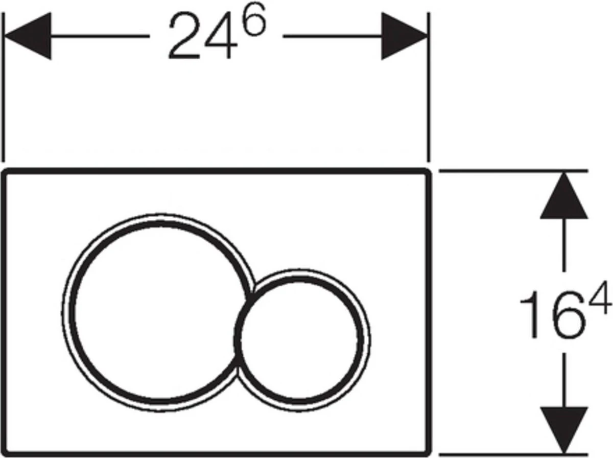 Geberit Sigma 01 Bedieningspaneel - Wit 5 Geberit Sigma 01 Bedieningspaneel - Wit - Afbeelding 3