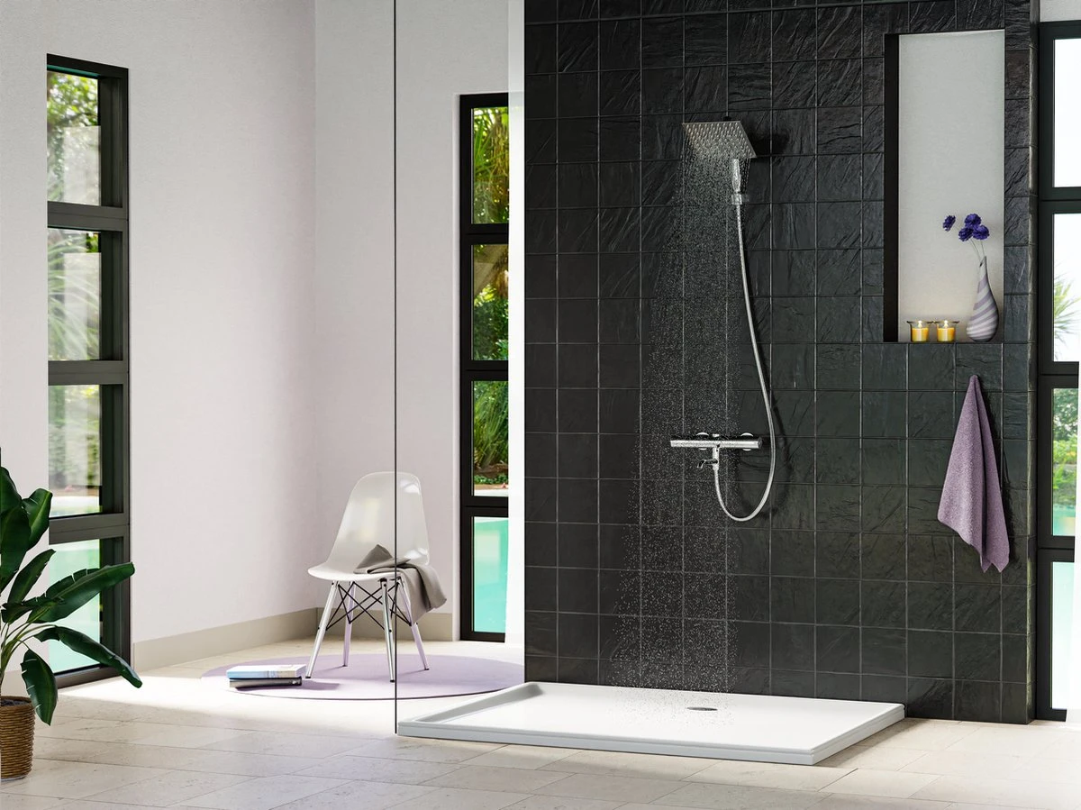 Regendouchekop Deluxe - ø 28CM - Douchekop Met Doucheslang En Douchekophouder - RVS 4 Regendouchekop Deluxe - ø 28CM - Douchekop Met Doucheslang En Douchekophouder - RVS - Afbeelding 2