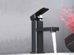 Merkloos Wastafelkraan | Badkamerkraan | Fonteinkraan | Mengkraan | Mat Zwart | RVS | Zwarte Kraan -Badkamerproducten Winkel 1200x900 71