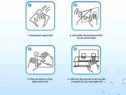 RVS Doucherek Zelfklevend Zonder Boren Zwart - Douchemandje Met 15KG Draagvermogen - Planchet Badkamerrek - Shower Rack - 31x10cm -Badkamerproducten Winkel 1200x905 4